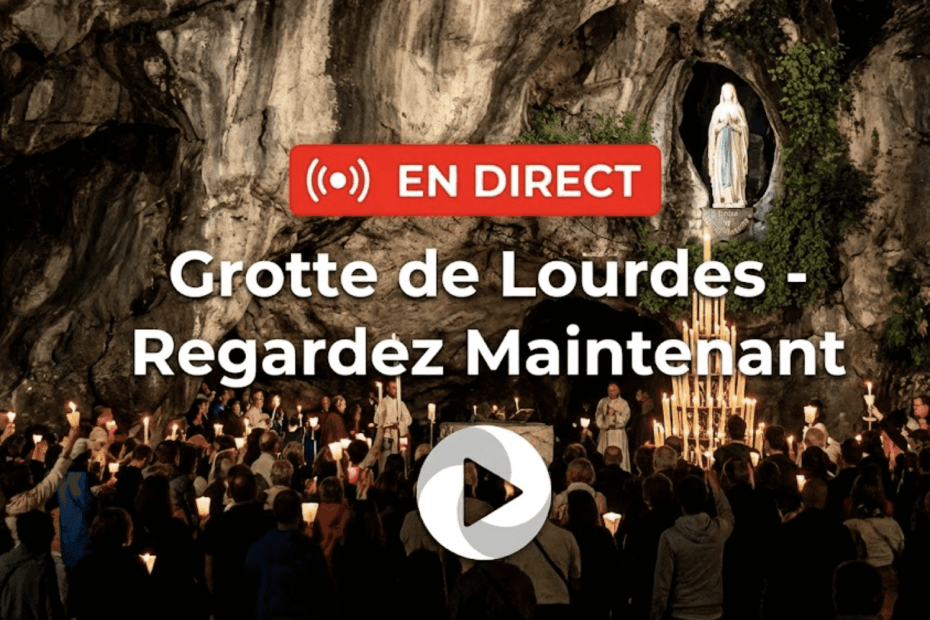 Grotte de Lourdes en direct : prière et recueillement en ligne.